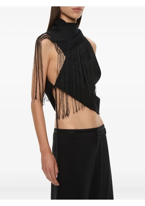 Christopher Esber Unravel fringe top - Black
