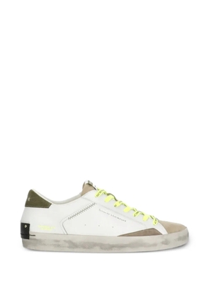 Crime London Distressed lace-up sneakers - White