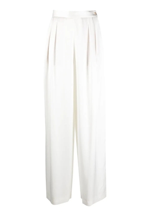 Fabiana Filippi pleat-detail palazzo trousers - White
