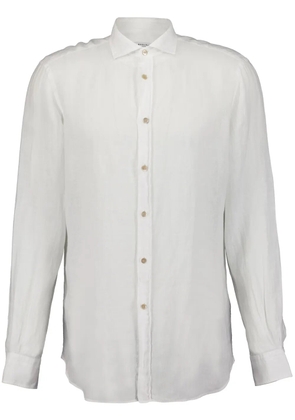 Boglioli long-sleeve linen shirt - White
