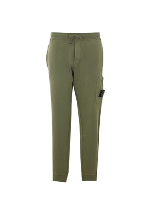 Stone Island elasticated patch logo track pants - Green