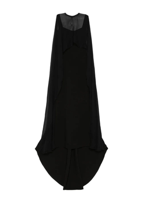 Atu Body Couture detachable-cape maxi dress - Black