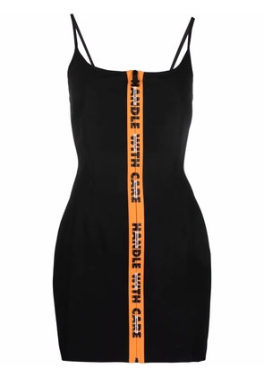 Heron Preston gabardine zipped short dress - Black