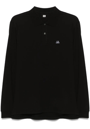 C.P. Company logo-patch polo shirt - Black