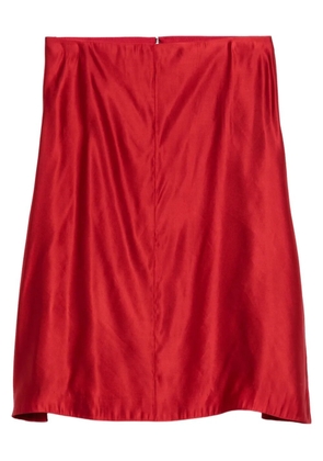 KHAITE satin midi skirt - Red