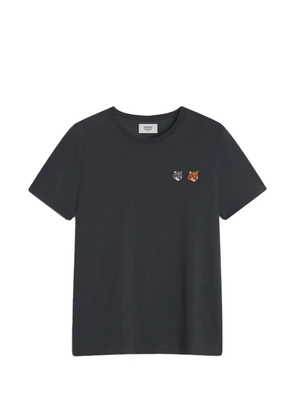 Maison Kitsuné Fox-graphic T-shirt - Grey