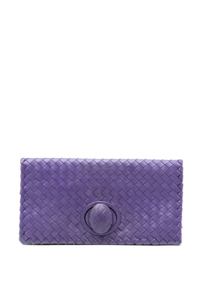 Bottega Veneta Pre-Owned 2012-2025 Nappa Intrecciato Turn Lock clutch bag - Purple