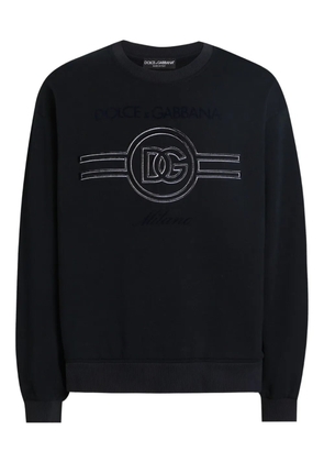 Dolce & Gabbana logo-embellished crew-neck sweatshirt - Blue