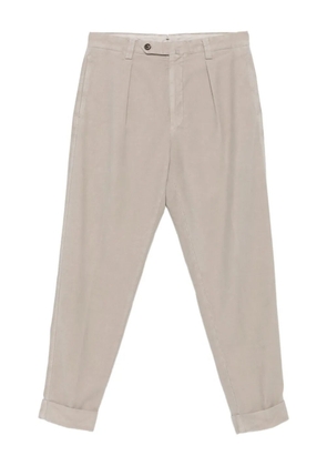 Berwich pleated turn-up chino trousers - Neutrals