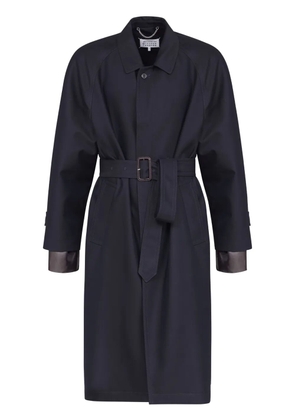 MM6 Maison Margiela Iridescent belted trench coat - Black