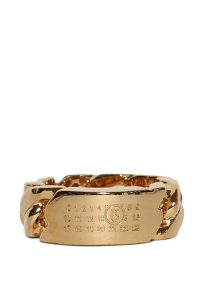 MM6 Maison Margiela chain-detail engraved ring - Gold