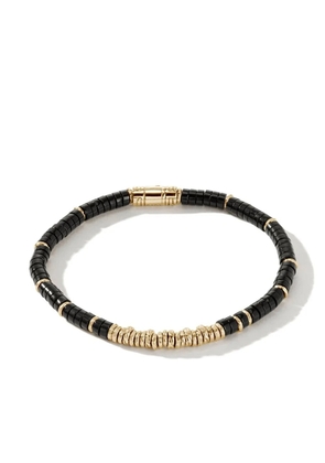John Hardy 14kt yellow gold onyx beaded bracelet - Black