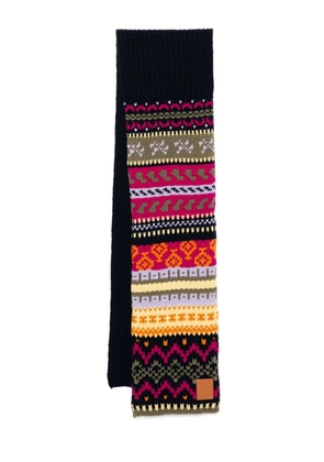 LOEWE logo wool scarf - Blue