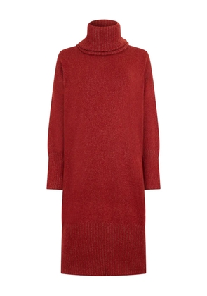 Malo roll-neck midi dress - Red