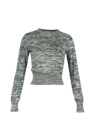 Victoria Beckham cropped marled sweater - Grey