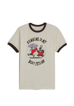 ALEX ZONO graphic print T-shirt - Neutrals