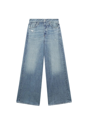 rag & bone distressed wide-leg denim - Blue