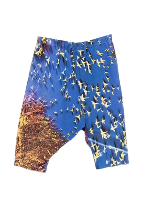 Issey Miyake Pre-Owned sarrouel print wrap shorts - Blue