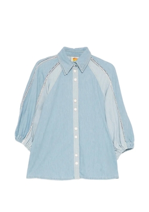 FARM Rio lace panelled shirt - Blue