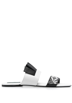 PUCCI embroidered-detail slides - Black