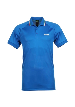 BOSS logo-detail polo shirt - Blue