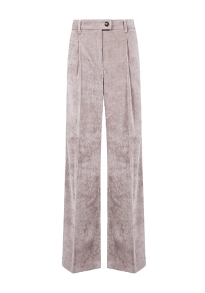 DRHOPE pleated-front corduroy trousers - Neutrals