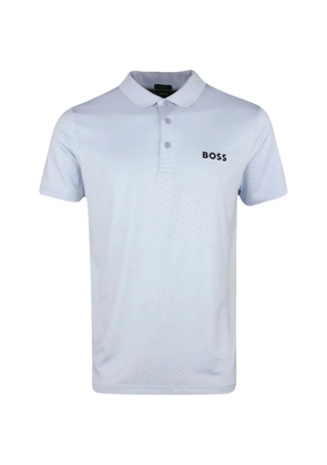 BOSS logo-detail patterned polo shirt - Purple