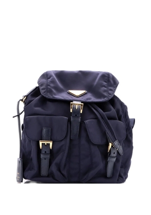 Prada Pre-Owned Re-Edition 1978 Pocket Re-Nylon with Saffiano Leather Small backpack - Blue