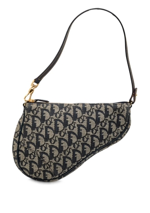 Christian Dior Pre-Owned 2001 Mini Diorissimo Canvas Saddle Pochette shoulder bag - Blue
