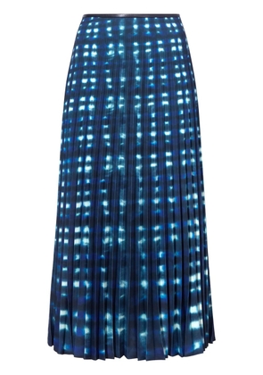 Proenza Schouler White Label Piper tie-dye pleated midi skirt - Blue