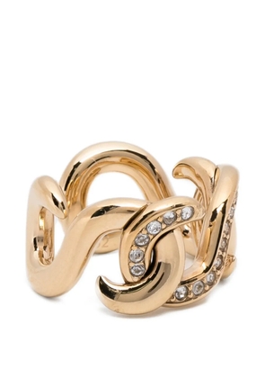 Swarovski Dextera round-cut open ring - Gold