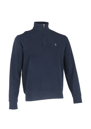 Ralph Lauren Vintage logo embroidered half-zipped sweater - Blue