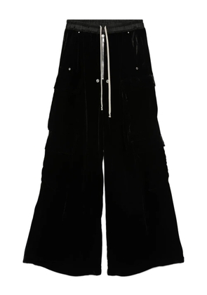 Rick Owens velvet cargo trousers - Black