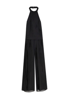 BOSS Dellana pleated halterneck jumpsuit - Black