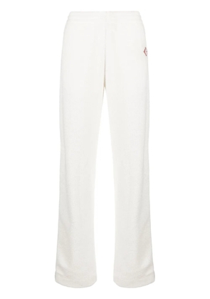 Casablanca logo-patch side-stripe fleece track pants - Neutrals