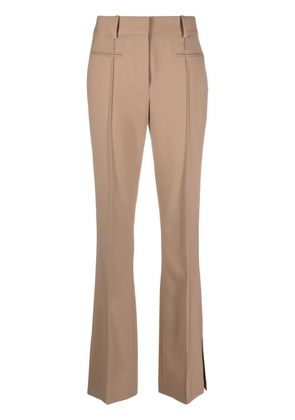 Helmut Lang flared tailored trousers - Brown