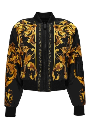 Versace Jeans Couture baroque-print bomber jacket - Black