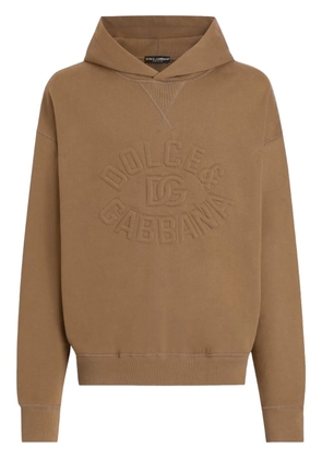 Dolce & Gabbana embossed hoodie - Brown