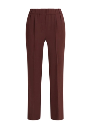 Brunello Cucinelli elastic-waistband tapered trousers - Brown