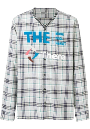 Lanvin printed checked shirt - Grey