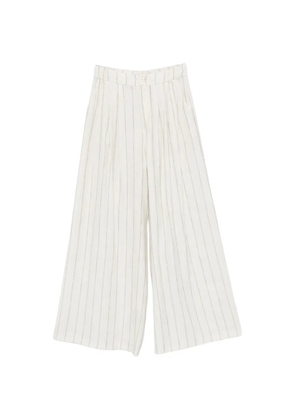 Eleh striped wide-leg trousers - Neutrals