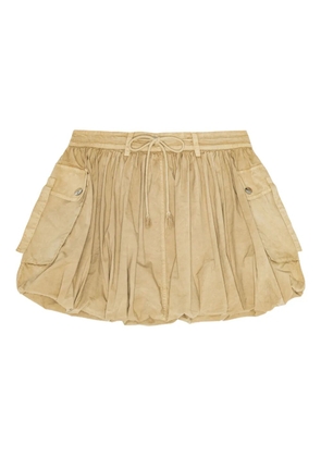GANNI washed skirt - Neutrals