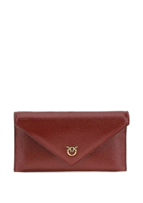 PINKO Love Birds envelope chain clutch bag - Red