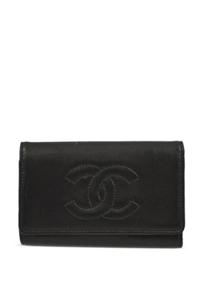 CHANEL Pre-Owned 1998 CC stitch key case - Black