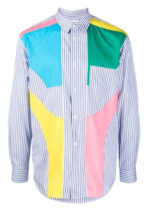 Comme Des Garçons Shirt stripped patchwork cotton shirt - Multicolour