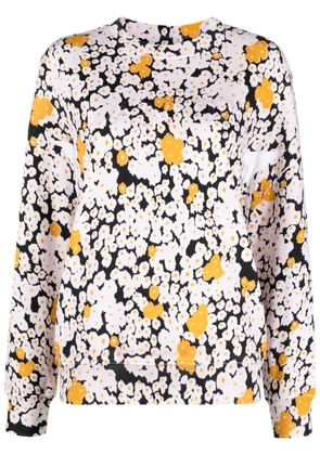 Lanvin floral-print cotton sweatshirt - Neutrals