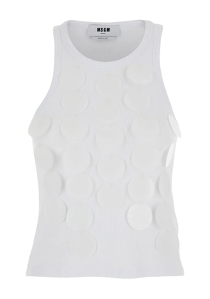 MSGM chainmail-effect tank top - White