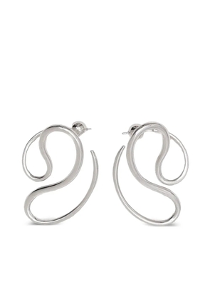 Panconesi curved-line earrings - Silver