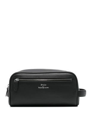 Polo Ralph Lauren leather wash bag - Black
