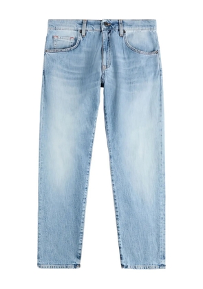 Fay leather-patch jeans - Blue